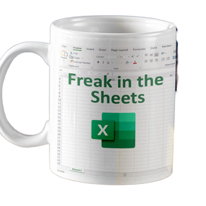 Taza de Café Creativa con Diseño de Hoja de Cálculo Excel, Regalo Personalizado para Amantes del Café, Divertida y Genial, Taza de Café Electrónica con Hoja de Cálculo Excel - Product Image 1