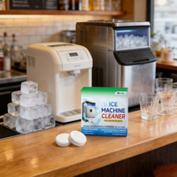Tablettes nettoyantes pour machine à glaçons portable de comptoir, pour machine à glaçons en forme de nuggets, sans nickel, écologiques, jetables, éliminent les taches dures