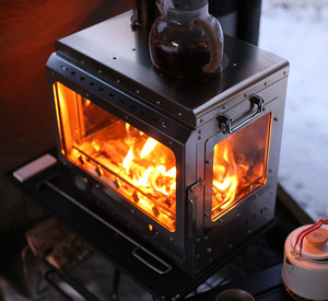 Stufa <span class=keywords><strong>a</strong></span> <span class=keywords><strong>Legna</strong></span> Multifunzione in Acciaio Inox 430 per Riscaldamento Tenda da Campeggio - Product Image 6