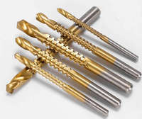 Jeu de forets hélicoïdaux à dents de scie HSS revêtus de titane, multifonctions, pour la découpe et le perçage du bois, du plastique et de l'aluminium mince