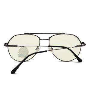 Nouvelles lunettes anti-lumière bleue en métal à monture complète, monture géométrique unisexe 50019 pour adultes, toutes formes de visage - Product Image 1