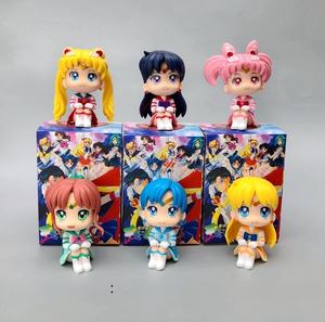 Set de 6 Figuras Sorpresa de <span class=keywords><strong>Sailor</strong></span> <span class=keywords><strong>Moon</strong></span> Versión Q con Chibiusa y los <span class=keywords><strong>Sailor</strong></span> Scouts en Pose Sentada con Uniformes para Regalo - Product Image 2