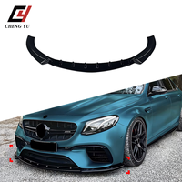 Lame de pare-chocs avant E63 AMG aspect carbone noir brillant pour Mercedes W213 Classe E 2016-2020 pré-lifting – Kit d'amélioration aérodynamique extérieure