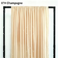 Tissu brut en soie de lait Muwei, rideau drapé ton neutre pour la décoration de toile de fond de mariage