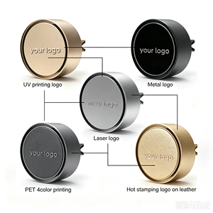 Diffuseur d'air rond en métal pour grille d'aération de voiture avec évaporation naturelle, parfum longue durée, élimination des odeurs et fonctionnement sans électricité - Product Image 4