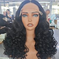 Pelucas de Cabello Humano Pre-cortadas con Encaje 5x7, sin Pegamento, Rizos Voluminosos, 300% de Densidad, Peluca Frontal de Encaje 13x4 para Mujer, Venta al Por Mayor