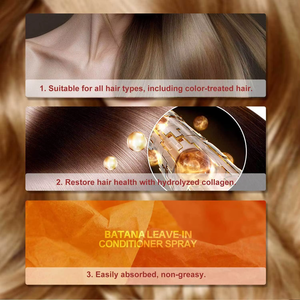 Masque capillaire sans rinçage au collagène hydrolysé professionnel, personnalisable, hydratant en profondeur, réparateur et fortifiant - Product Image 6