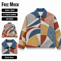 Veste décontractée personnalisée pour homme, style designer, grande taille, streetwear d'extérieur, veste jacquard zippée en tapisserie, style couverture