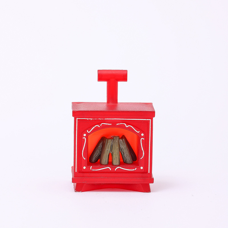 Petite lampe de cheminée rouge