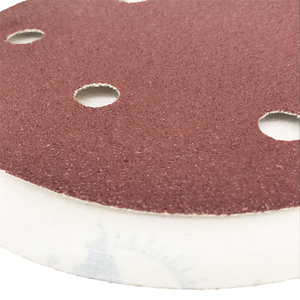 125mm 5 Pouces 6 trou rouge abrasif papier support <span class=keywords><strong>ponçage</strong></span> disque à polir le bois et le métal <span class=keywords><strong>pierre</strong></span> - Product Image 5
