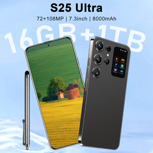 S25 Ultra Smartphone 5G LTE CDMA HD 8000mAh Global Version 48MP Front 108MP Rear Camera Dual SIM CPU Android 14