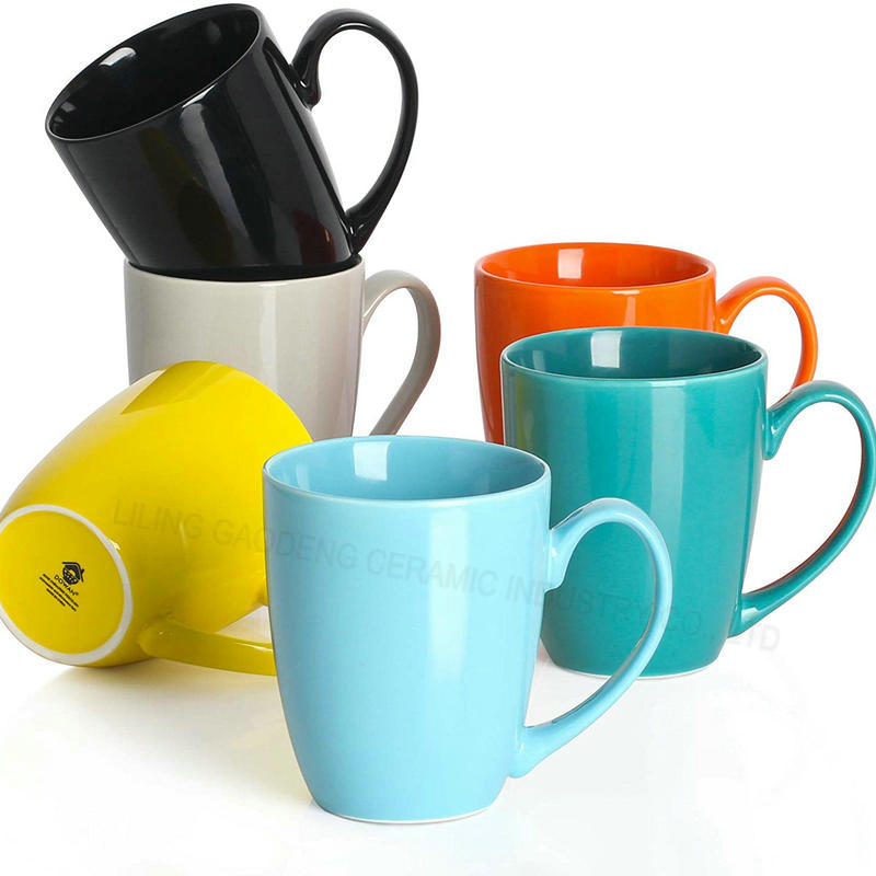 Colorful Ceramic Mug with Handle - Eco-Friendly 16oz Coffee Mugs for  Parties, Customizable in Various Colors