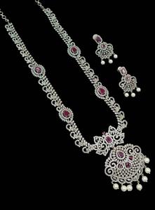 Juego de Collar de Novia de Lujo con Acabado en Rodio y Circonita Cúbica, Diamantes Americanos de Alta Calidad, Joyería de Boda, Tendencia 2026, Chapado - Product Image 2