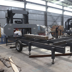 Portable Horizontal Band Sawmill <b>Machine</b> for Large Log Cutting and Timber Processing - Product Image 2