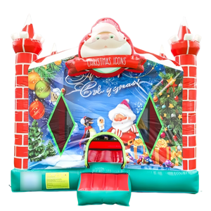 Château gonflable de Noël Père Noël pour enfants à louer pour les fêtes - Product Image 3