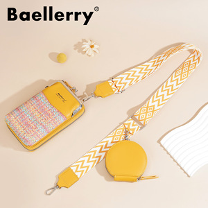 กระเป๋าใส่โทรศัพท์สำหรับผู้หญิง Baellerry กระเป๋าสะพายข้างขนาดเล็กทรงสี่เหลี่ยมแนวตั้ง 7 นิ้ว สีสันตัดกัน พกพาสะดวก ใช้ได้ทุกวัน - Product Image 3