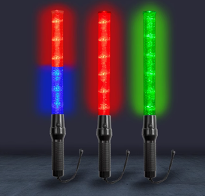 กระบองไฟ LED แบบชาร์จได้สำหรับผู้จัดการจราจร กระบองไฟจราจร LED ระดับมืออาชีพ พร้อมไฟกระพริบ LED สว่างพิเศษ - Product Image 1