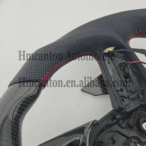 Volante Deportivo de Fibra de Carbono y Cuero en Oferta para Modelos Audi A3 A4 A4L A5 A7L A8 5 7 B9 A6 R8 - Product Image 2