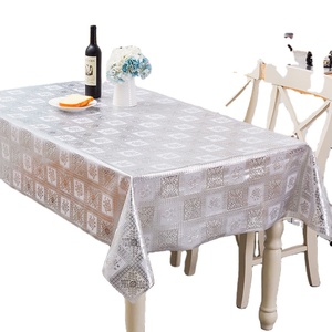 Modern Design High Quality Sliver Plastic Table Cover 137CM*20M In Roll Table Cloth Tablecloth