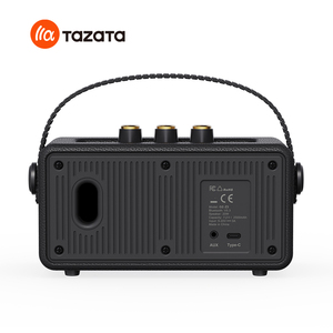 10 hours playing Retro Wireless Speaker Bluetooth version 5.4 <b>adjusting</b> <b>knobs</b> for bass and treble - Product Image 6