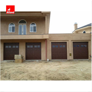 Alland Custom American Style Precios de almacén de alta calidad Motor deslizante Villa Automatizado <span class=keywords><strong>Puerta</strong></span> de <span class=keywords><strong>garaje</strong></span> moderna de madera maciza - Product Image 5