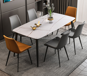Nuevo diseño, muebles de comedor, mesa de mármol, mesa de comedor y silla con tablero de roca italiano - Product Image 3