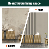 Autocollants muraux en mousse 3D, papier peint PVC auto-adhésif, imperméable, panneaux muraux en grille 3D pour fond de télévision, décoration de la maison