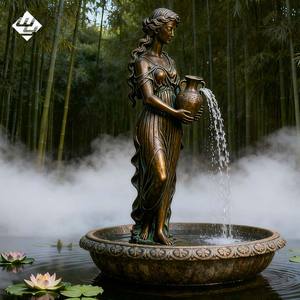 Scultura in Bronzo a Grandezza Naturale di Donna che Versa Acqua, <span class=keywords><strong>Arte</strong></span> Astratta Contemporanea per Decorazione di Parchi e Giardini - Product Image 4