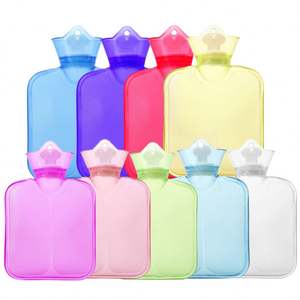 Mini agua caliente de Pvc, bolsa de goma con cubierta de felpa botella de agua caliente calentada de silicona/ - Product Image 1