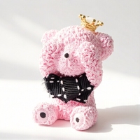 Vente en gros d'arômes en céramique parfumés à l'ours rose, plâtre pour bouche d'aération, diffuseur d'huile essentielle de parfum en porcelaine