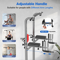 Tour de Musculation Sportive pour Salle de Sport à Domicile, Station Multiple Dip et Barre de Traction pour l'Entraînement de la Force et des Bras