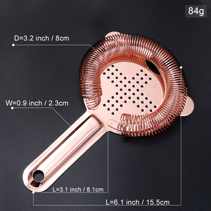 Colador de Barra Clásico de Acero Inoxidable Chapado en Oro Rosa para Vino, Herramienta de Barra Duradera con Diámetro de 5-10 cm y Longitud de 16 cm - Product Image 2