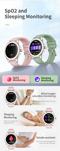 Nouvelle montre connectée ronde AMOLED 1,19 pouce 2024 pour femme, suivi du sommeil, <span class=keywords><strong>appels</strong></span> Bluetooth, fréquence cardiaque, santé féminine, montre connectée tendance - Product Image 4
