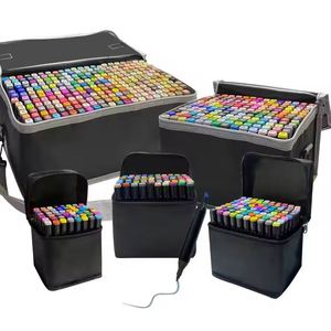 Marcadores de Alcohol de Grado Profesional, 168 Colores, Doble Punta, Tinta Permanente, Set de Dibujo Artístico, Venta al Por Mayor - Product Image 4