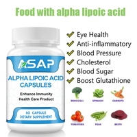 Suppléments Alimentaires R Alpha Poudre de Matières Premières Acide Lipoïque 600 mg Capsules d'Acide Alpha Lipoïque