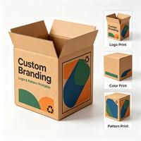 Boîte d'expédition en carton ondulé écologique recyclé imprimée sur mesure pour la logistique, l'entrepôt, le déménagement, la vente en gros