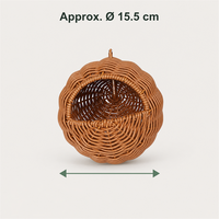Nid de perroquet suspendu en plastique tressé à la main, écologique et durable, avec cadre en fer, lit pour oiseaux respirant, maison de cage quatre saisons
