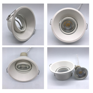 Carcasa Blanca para Downlight LED Empotrable, <span class=keywords><strong>Foco</strong></span> Antideslumbrante, Soporte Redondo para Lámpara de <span class=keywords><strong>Techo</strong></span> Empotrada GU10 MR16 Halógena - Product Image 5