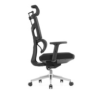 Chaise de bureau pivotante ergonomique contemporaine noire en maille, réglable en hauteur, pour la maison - Offre spéciale