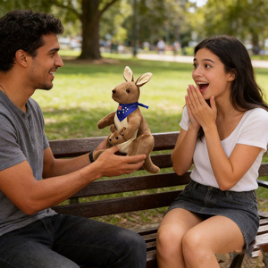 Peluche Kangourou Réaliste Mère et Bébé, Jouet en Peluche Parent-Enfant Personnalisable, Vente Directe Usine - Product Image 6