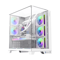Boîtier PC Gaming GAMEMAX-Infinity Plus Moyenne Tour ATX avec Ventilateurs ARGB 120 mm, Support Radiateur 360 mm et Châssis Double Chambre