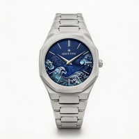 Montre en quartz ultra-fine en biocéramique minimaliste pour homme, étanche et avec logo personnalisé - Montres vintage pour homme pour un usage quotidien
