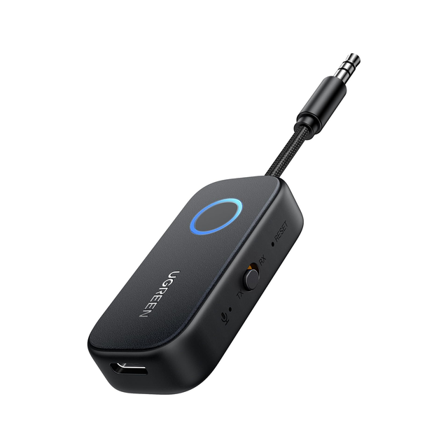 UGREEN Airplane 5.2 Transmitter Adapter 2-in-1 Wireless 3.5mm Aux Audio Transmitter/Receiver for Airpods