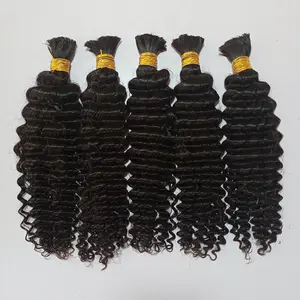 natural malaysian no weft hair bulk unprocessed braid human hair deep wave