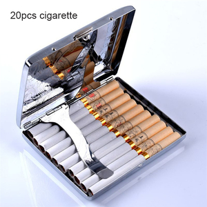 Étui à cigarettes de styliste personnalisé, étui à cigarettes en métal <span class=keywords><strong>avec</strong></span> <span class=keywords><strong>porte</strong></span>-<span class=keywords><strong>briquet</strong></span> - Product Image 2