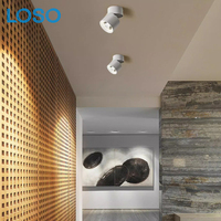 Nouveau produit LOSO : Spot LED encastré au plafond en aluminium pliable pour bureau, hôtel, salon, 7W, 10W, 15W