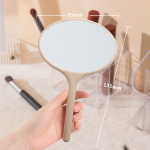 Customizable Lightweight Modern Handheld Single-sided Cosmetic Mirror Portable Pink Epoxy Makeup UV Printed Promotional