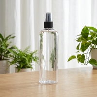 Flacon pulvérisateur transparent de 300 ml, flacon pulvérisateur PET à épaules arrondies, flacon pompe pour lotion, flacon de conditionnement pour hydrolat cosmétique