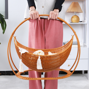 Panier pour animaux de compagnie de luxe, écologique et élégant, en rotin plastique, nouveau design, pour chat et chien, vente chaude - Product Image 3