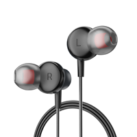 Earphone Stereo tipe-c berkabel, earphone anti air Semi In-Ear dengan Mic kontrol Play/Pause untuk ponsel dan game